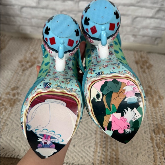 Irregular Choice Alice in Wonderland My Cup of Tea Blue Heels 39 - Picture 10 of 12